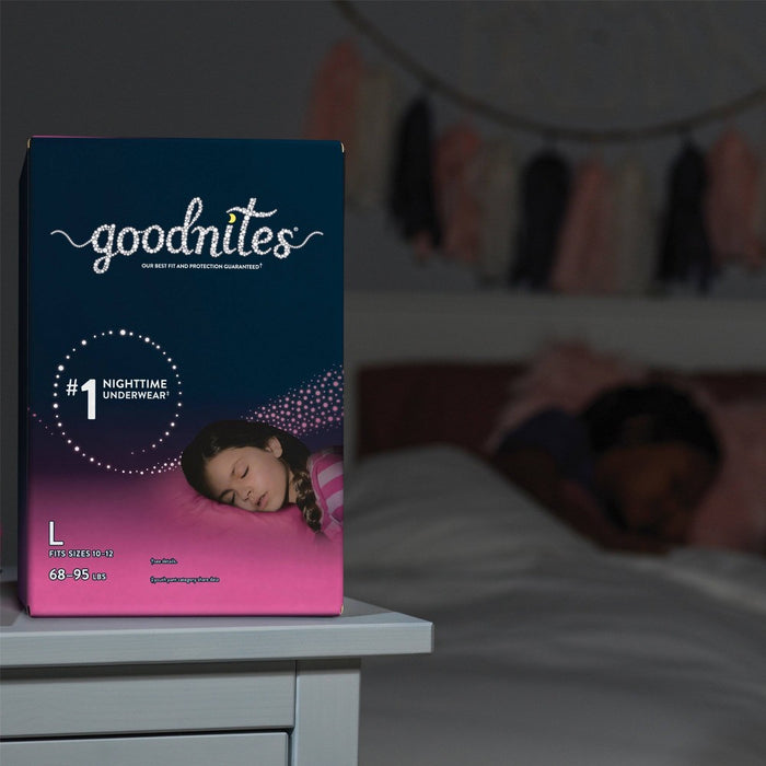 Goodnites Girls' Nighttime Bedwetting Underwear Huge Size - L - 75ct