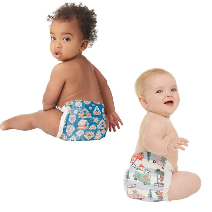 The Honest Company Clean Conscious Disposable Diapers Oh Gingersnap! & Four Woof Drive  - Size 1 - 80ct