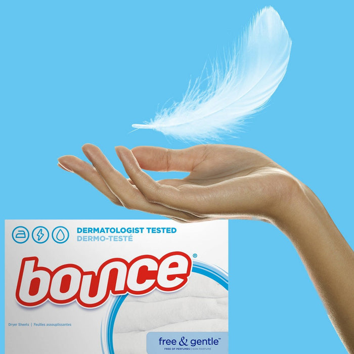 Bounce Fabric Softener Dryer Sheets Free & Gentle - 160ct