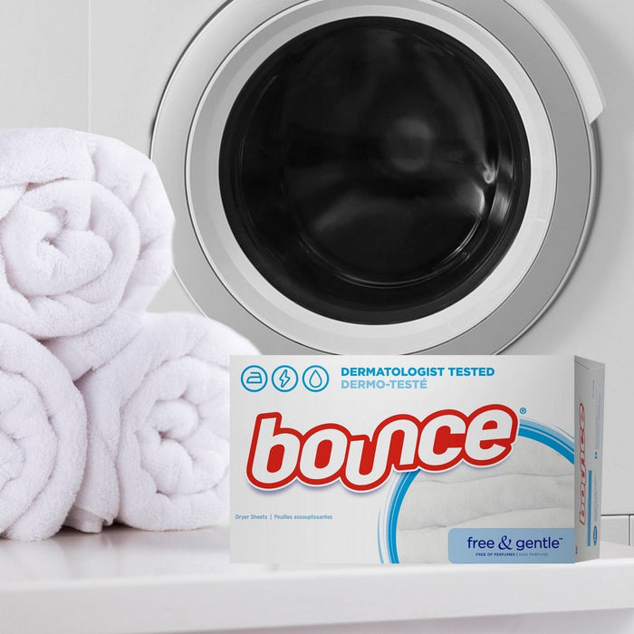 Bounce Fabric Softener Dryer Sheets Free & Gentle - 160ct