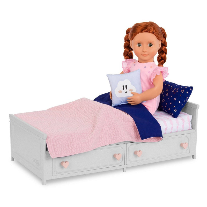 Our Generation Starry Slumbers Platform Bed Furniture Accessory Set for 18" Dolls