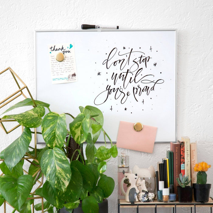 U Brands 16"x20" Magnetic Dry Erase Board Silver Frame