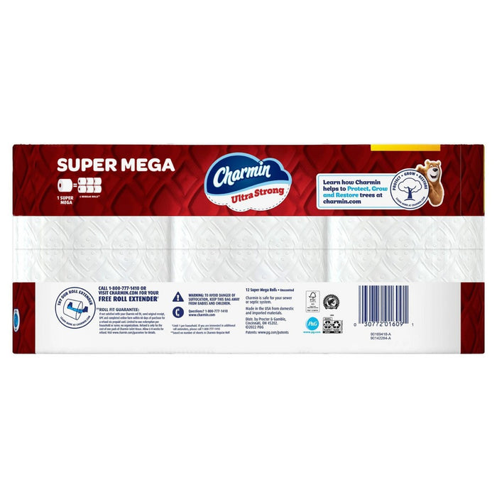 Charmin Ultra Strong Toilet Paper - 12 Super Mega Rolls