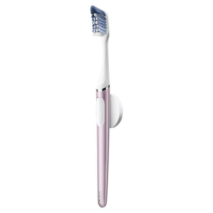 Oral-B Clic Manual Toothbrush with Magnetic Brush Holder - Metallic Rose