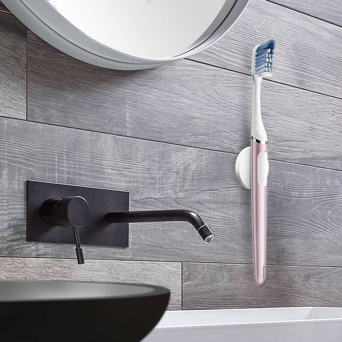 Oral-B Clic Manual Toothbrush with Magnetic Brush Holder - Metallic Rose