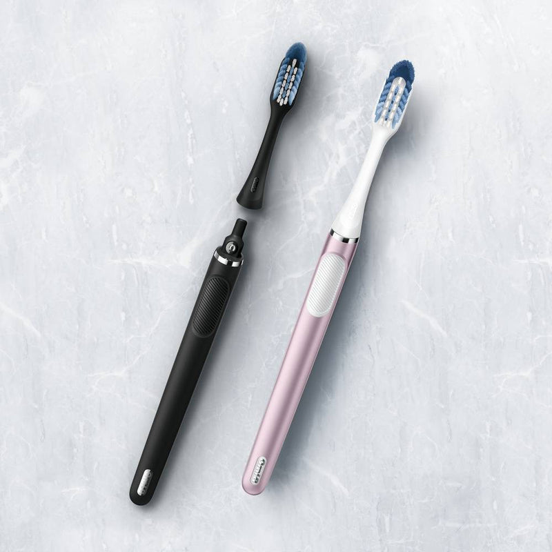 Oral-B Clic Manual Toothbrush with Magnetic Brush Holder - Metallic Rose