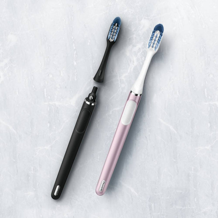 Oral-B Clic Manual Toothbrush with Magnetic Brush Holder - Metallic Rose