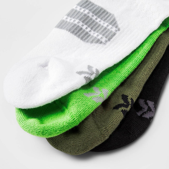 Men's Training Crew Socks 8pk - All in Motion™  Olive/Green/Black/White 6-12