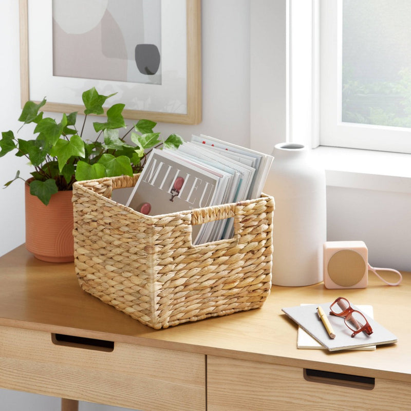 Small Woven Water Hyacinth Milk Crate - Brightroom™