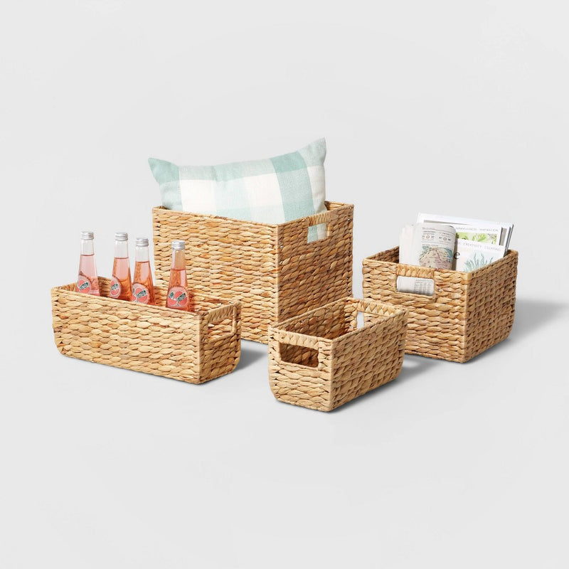Small Woven Water Hyacinth Milk Crate - Brightroom™
