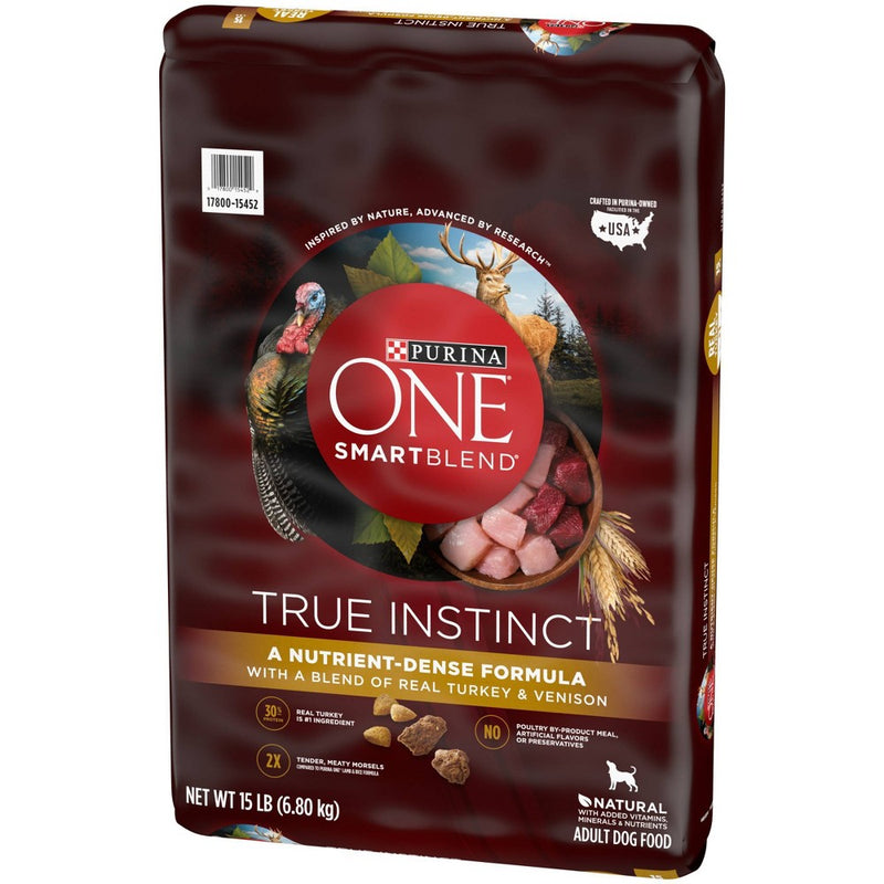 Purina ONE SmartBlend True Instinct with a Blend of Real Turkey & Venison Adult Dry Dog Food - 15lbs (LOCAL PICKUP ONLY)