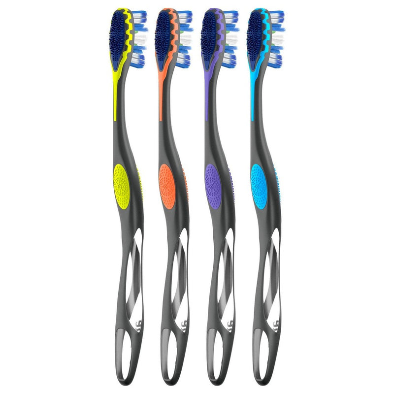 Colgate 360 Total Advanced Floss-Tip Bristles Toothbrushes - Soft - 4ct