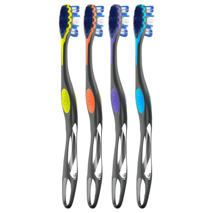 Colgate 360 Total Advanced Floss-Tip Bristles Toothbrushes - Soft - 4ct