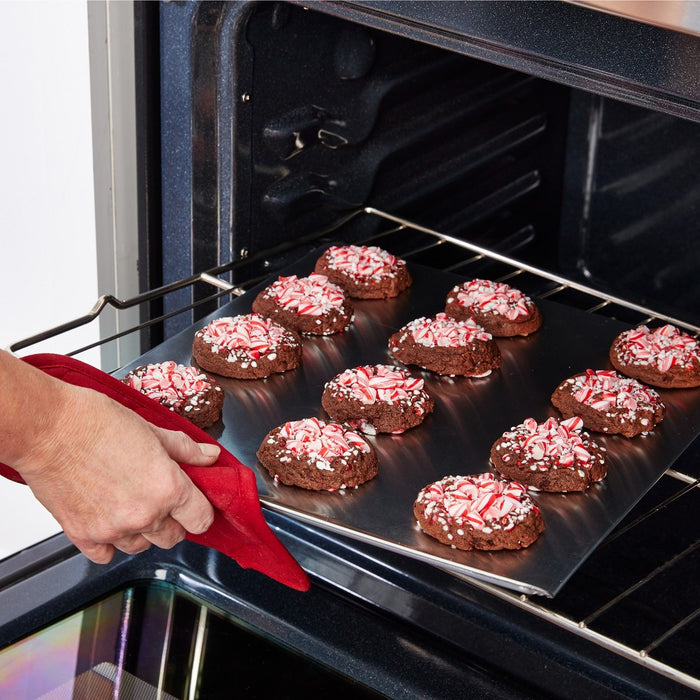 T-Fal 2pc Medium and Large Cookie Sheets Silver