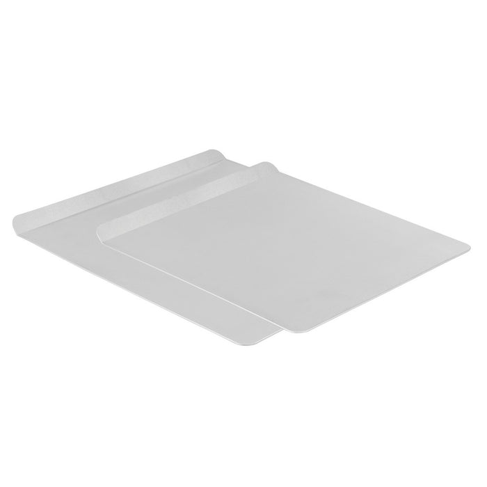 T-Fal 2pc Medium and Large Cookie Sheets Silver