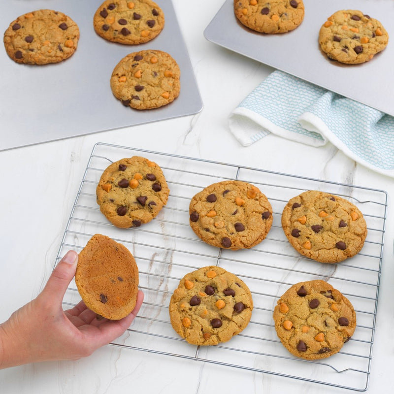 T-Fal 2pc Medium and Large Cookie Sheets Silver