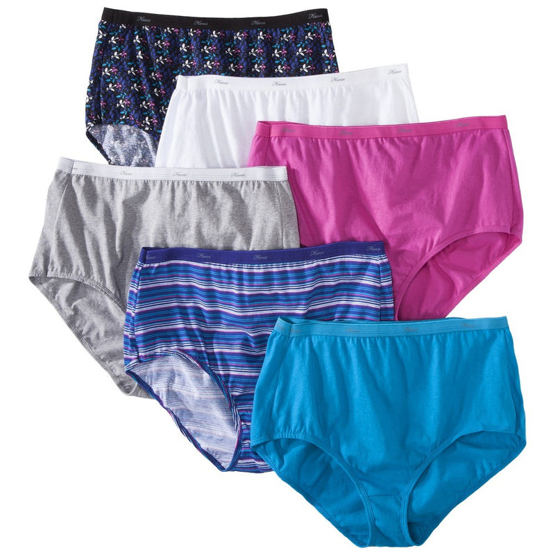 Hanes Women's Core Cotton Briefs Underwear 6pk - 8