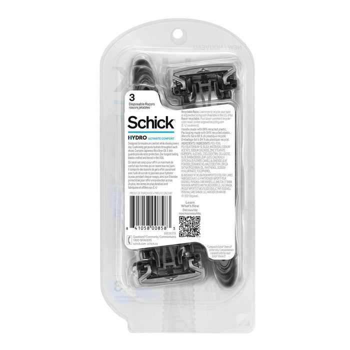 Schick Hydro 5 Ultimate Comfort Men's Disposable Razors - 3ct