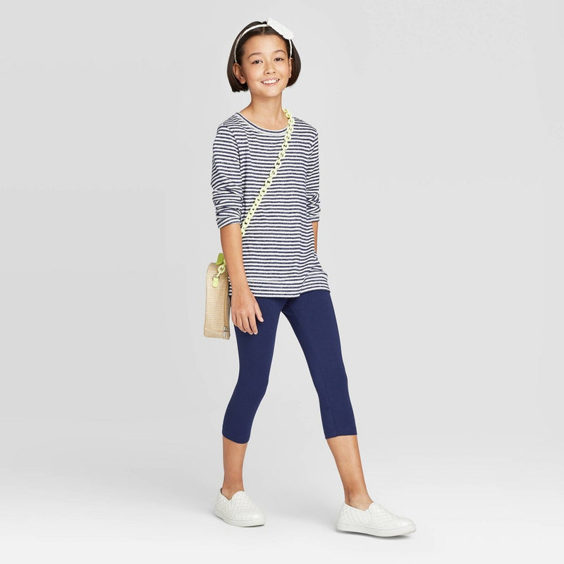 Girls' Capri Leggings - Cat & Jack™ Navy S
