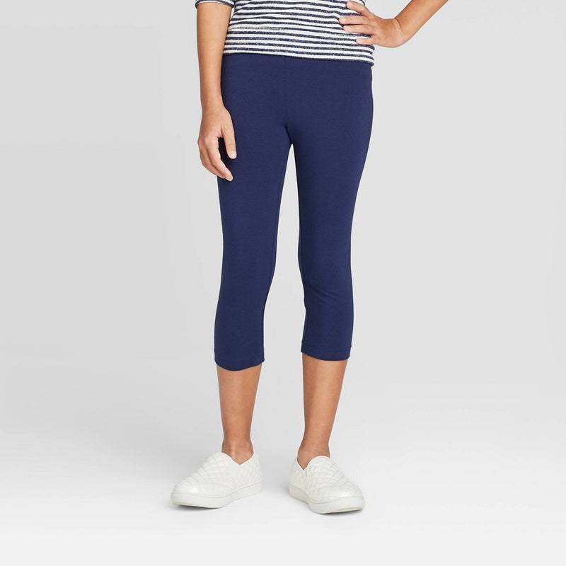 Girls' Capri Leggings - Cat & Jack™ Navy S