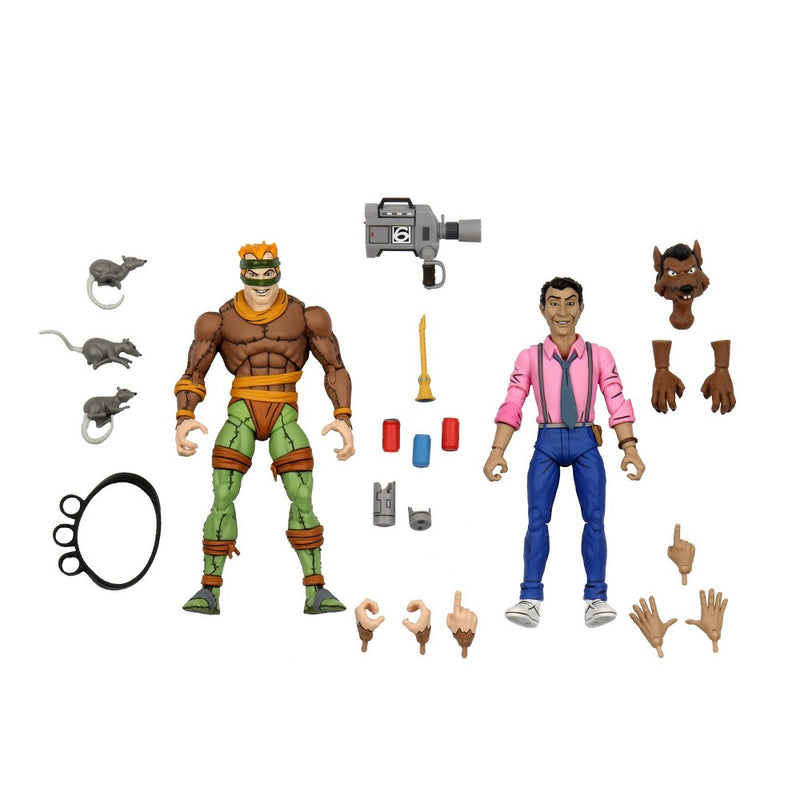 Teenage Mutant Ninja Turtles (Cartoon) - 7" Scale Action Figure - Rat King & Vernon 2 pack