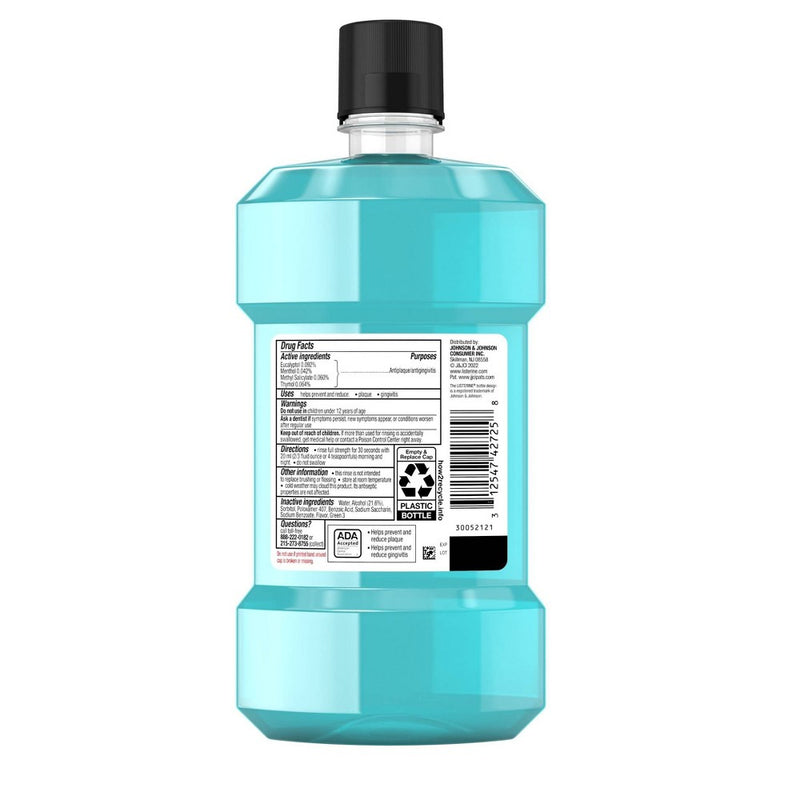 Listerine Cool Mint Antiseptic Mouthwash to Get Rid of Bad - Breath - 16.9 fl oz