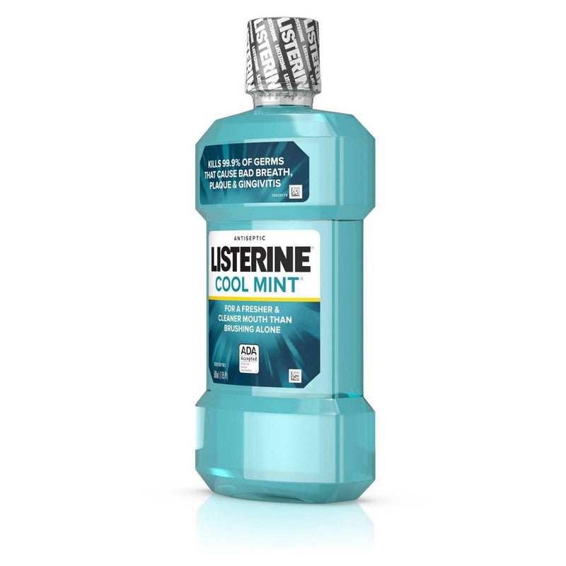 Listerine Cool Mint Antiseptic Mouthwash to Get Rid of Bad - Breath - 16.9 fl oz