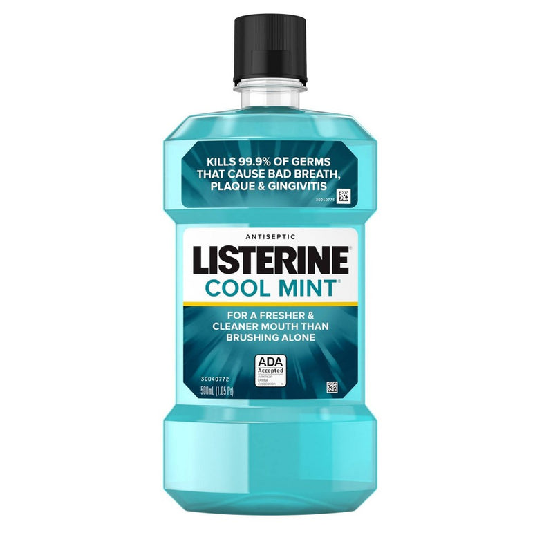 Listerine Cool Mint Antiseptic Mouthwash to Get Rid of Bad - Breath - 16.9 fl oz