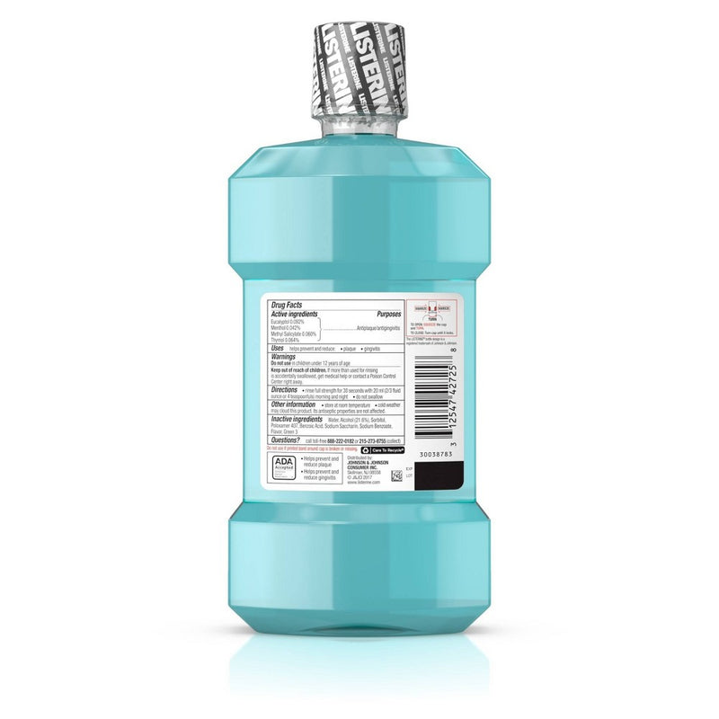 Listerine Cool Mint Antiseptic Mouthwash to Get Rid of Bad - Breath - 16.9 fl oz