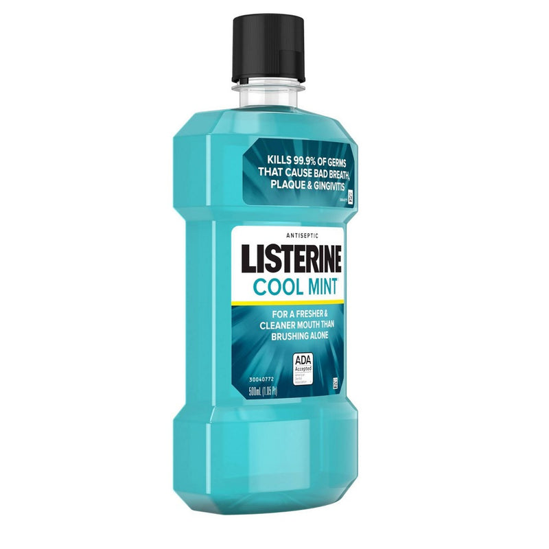 Listerine Cool Mint Antiseptic Mouthwash to Get Rid of Bad - Breath - 16.9 fl oz