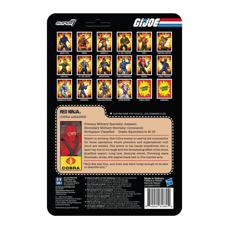 G.I. Joe ReAction Figures - Red Ninja (Target Exclusive)