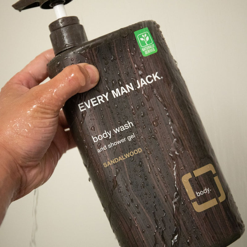 Every Man Jack Men's Hydrating Sandalwood 3-in-1 All Over Wash - Shampoo, Conditioner, & Body Wash - 32 fl oz