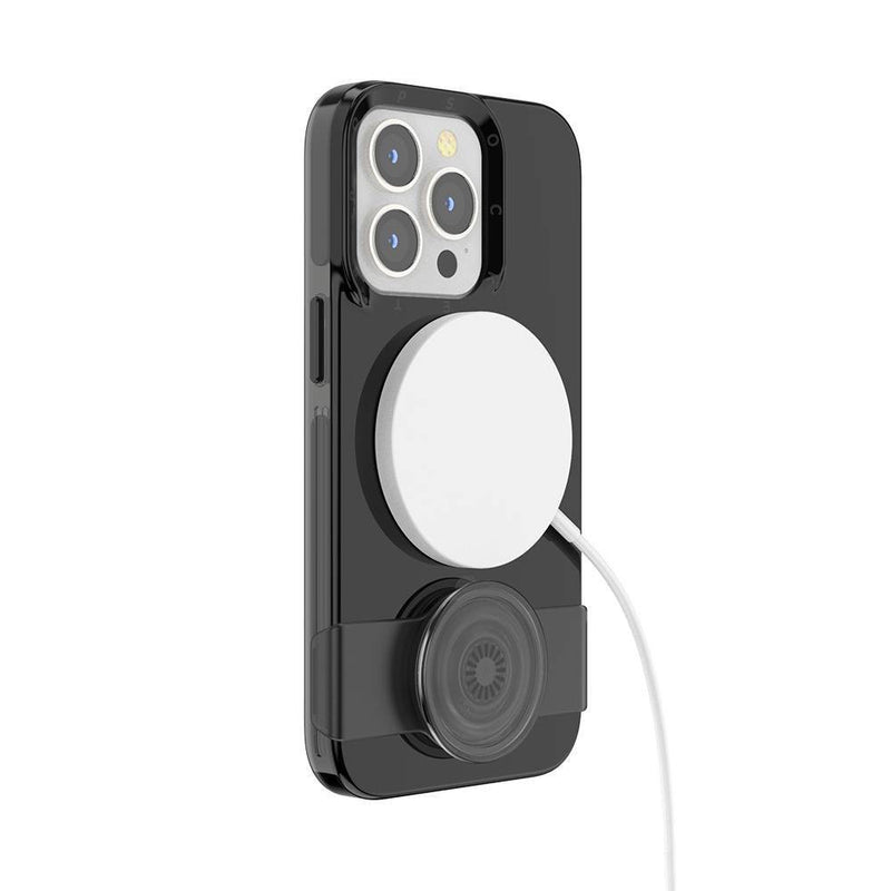 PopSockets PopCase Apple iPhone 13 Pro PopGrip Slide Case with MagSafe  - Black