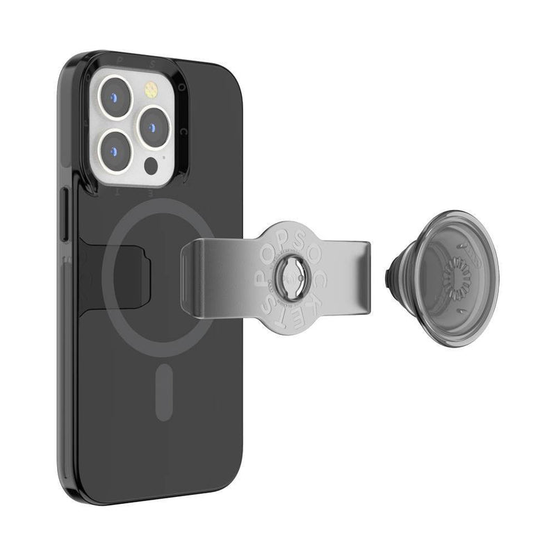 PopSockets PopCase Apple iPhone 13 Pro PopGrip Slide Case with MagSafe  - Black