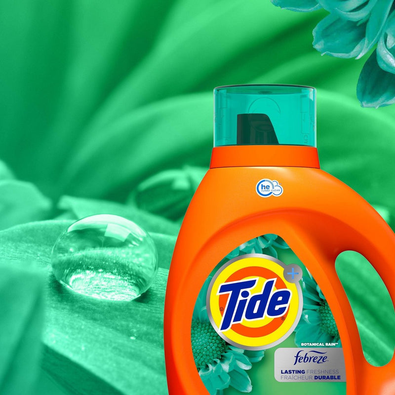 Tide Plus Febreze Freshness Botanical Rain HE Turbo Clean Liquid Laundry Detergent - 92 fl oz6