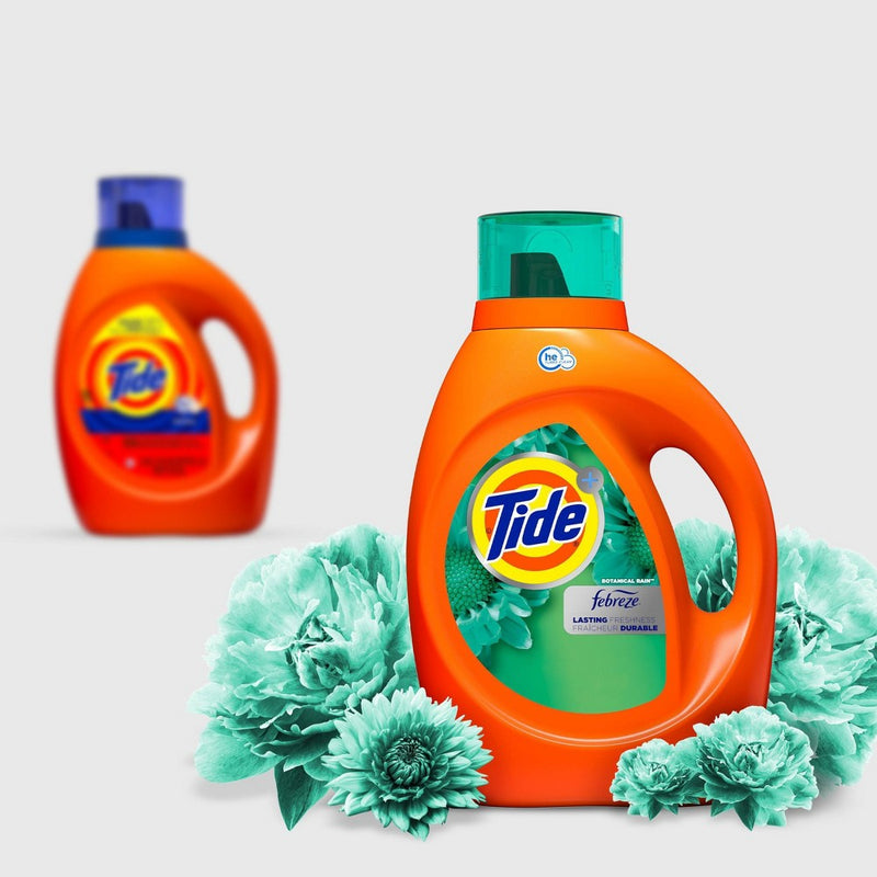 Tide Plus Febreze Freshness Botanical Rain HE Turbo Clean Liquid Laundry Detergent - 92 fl oz6