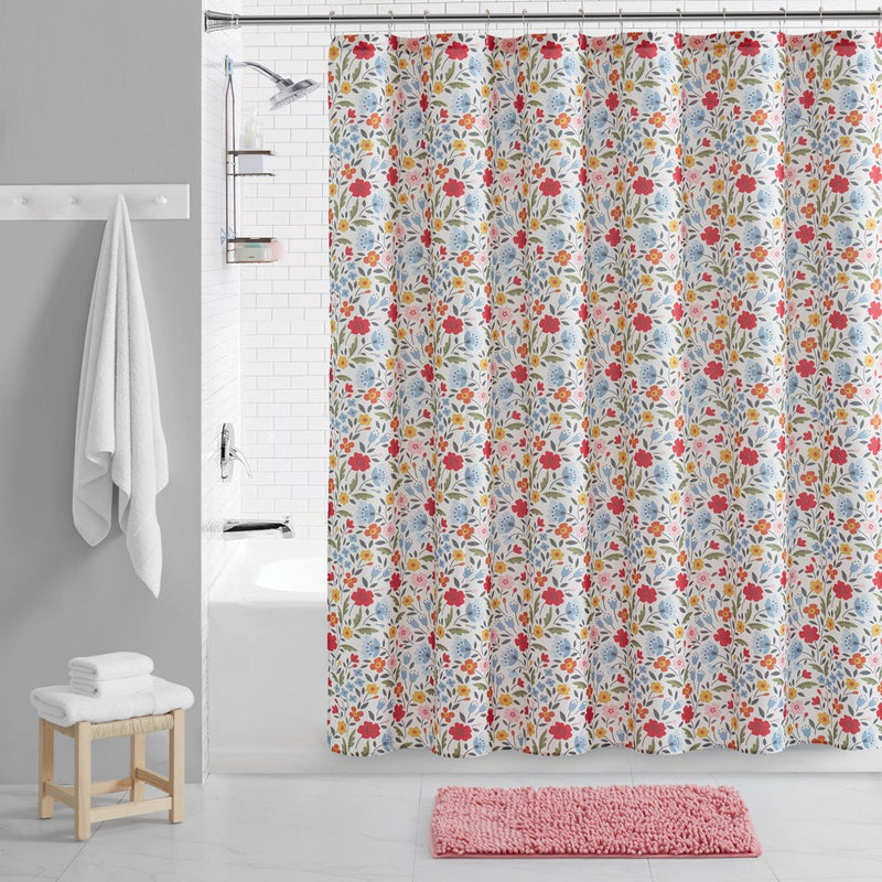 15pc Floral Cottage Shower Curtain Bundle Set Charm Pink - Jade + Oake (LOCAL PICKUP ONLY)