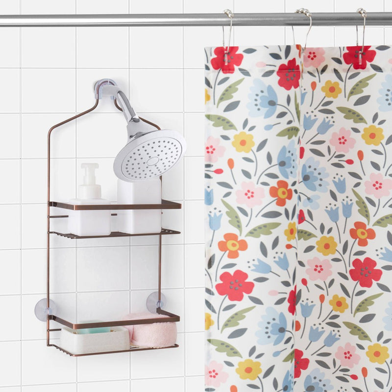 15pc Floral Cottage Shower Curtain Bundle Set Charm Pink - Jade + Oake (LOCAL PICKUP ONLY)