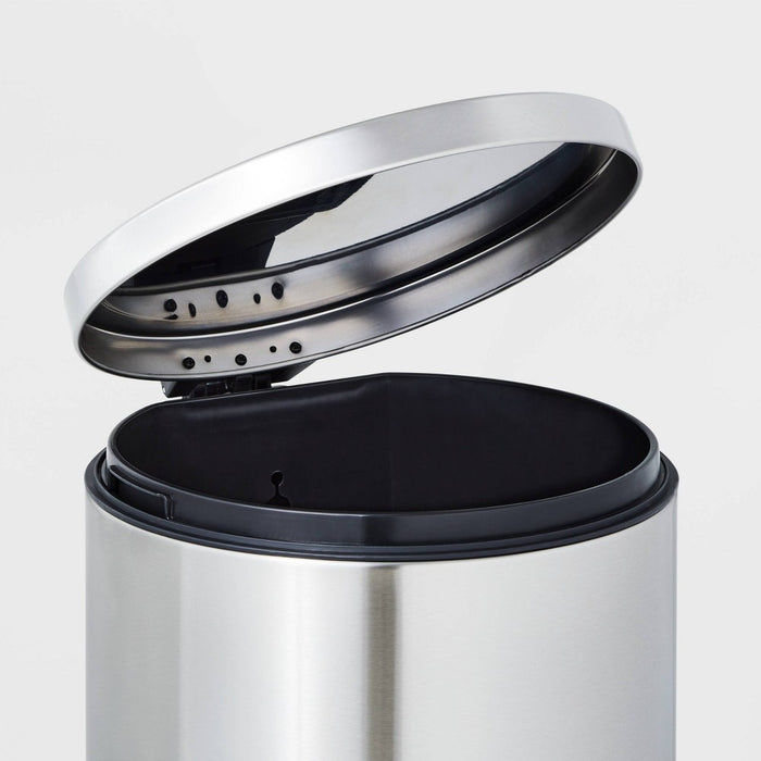 30L Round Step Trash Can Silver - Brightroom™ (LOCAL PICKUP ONLY)