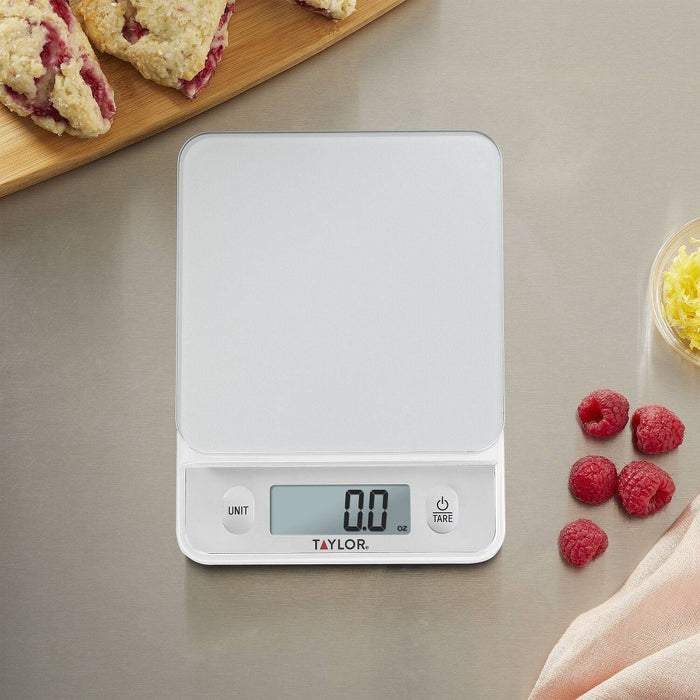 Taylor Digital 11lb Glass Top Food Scale - Silver
