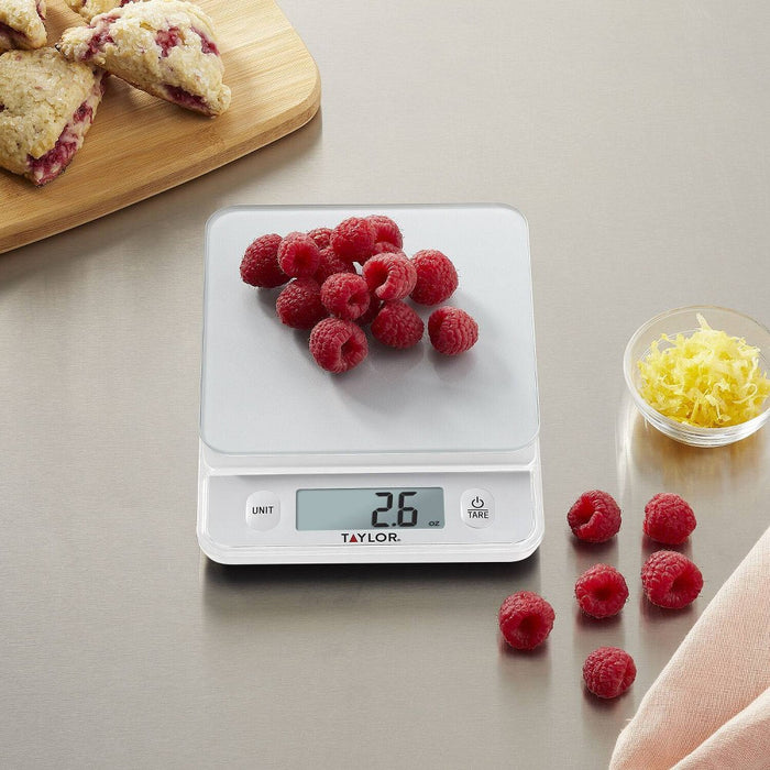 Taylor Digital 11lb Glass Top Food Scale - Silver