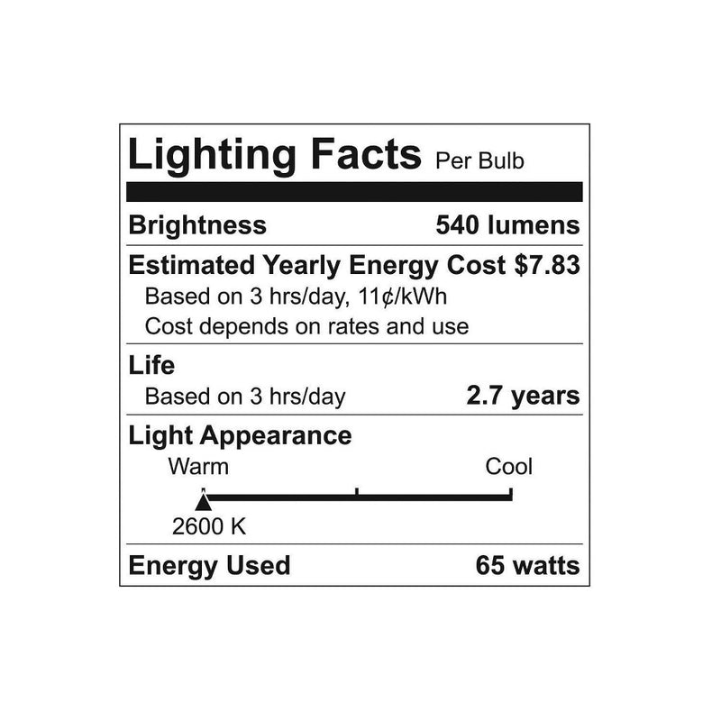GE 65w 3pk R30 Long Life Incandescent Light Bulb White