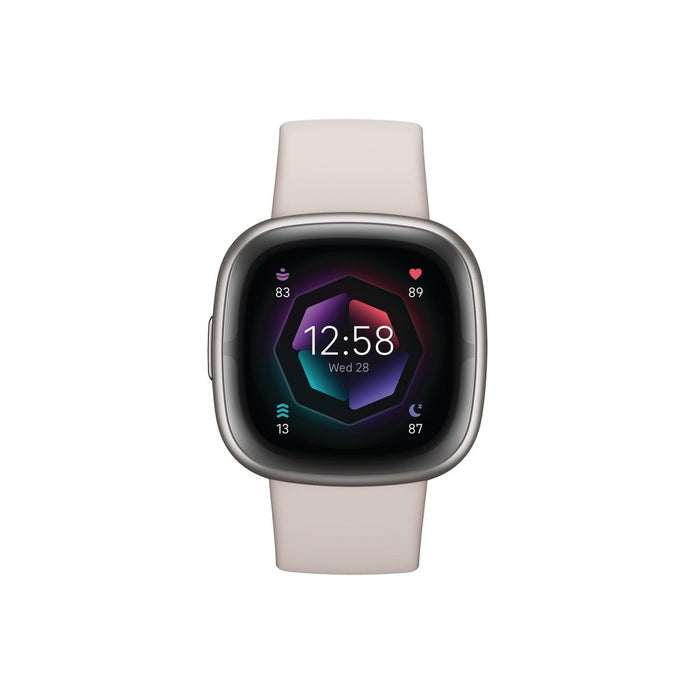 Fitbit Sense 2 Smartwatch - Platinum Aluminum with Lunar White Band *SEALED*