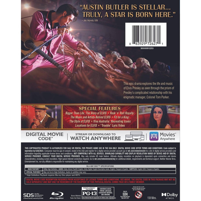 Elvis (Blu-ray + DVD + Digital) *ADD 3 TO YOUR CART & 1 IS FREE!*