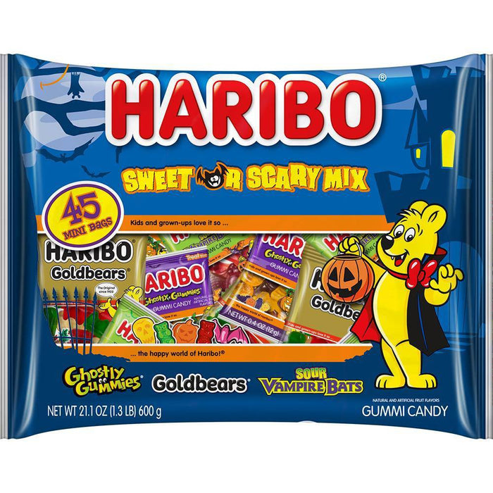 Haribo Halloween Sweet or Scary Mix - 21.1oz/45ct