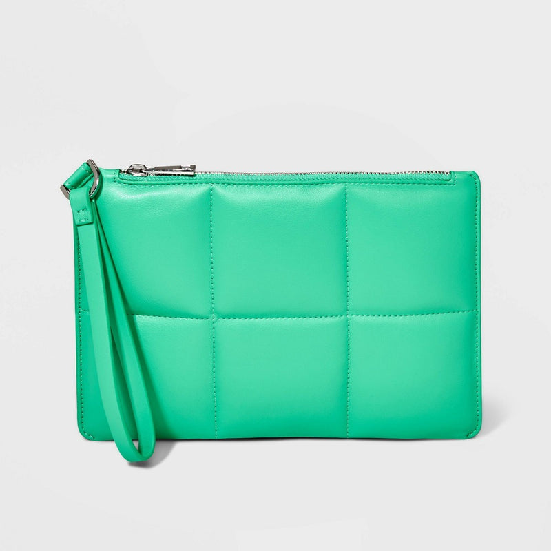 Women's Large Wristlet Pouch - A New Day™ Emerald Green