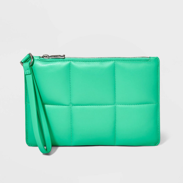 Women's Large Wristlet Pouch - A New Day™ Emerald Green