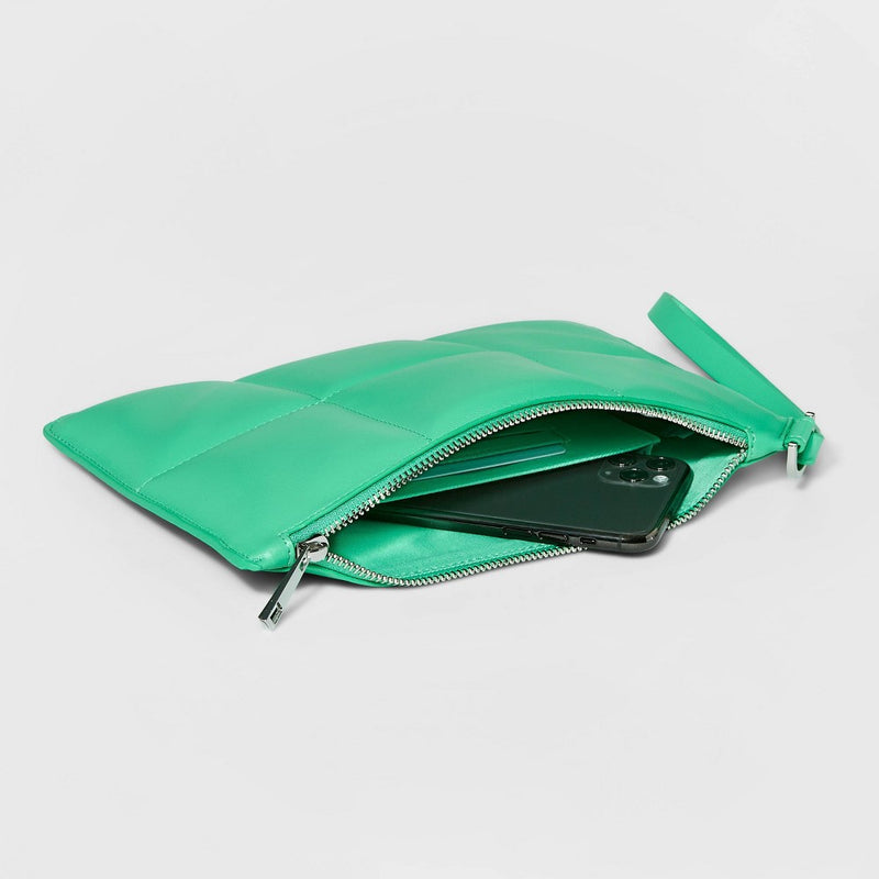 Women's Large Wristlet Pouch - A New Day™ Emerald Green