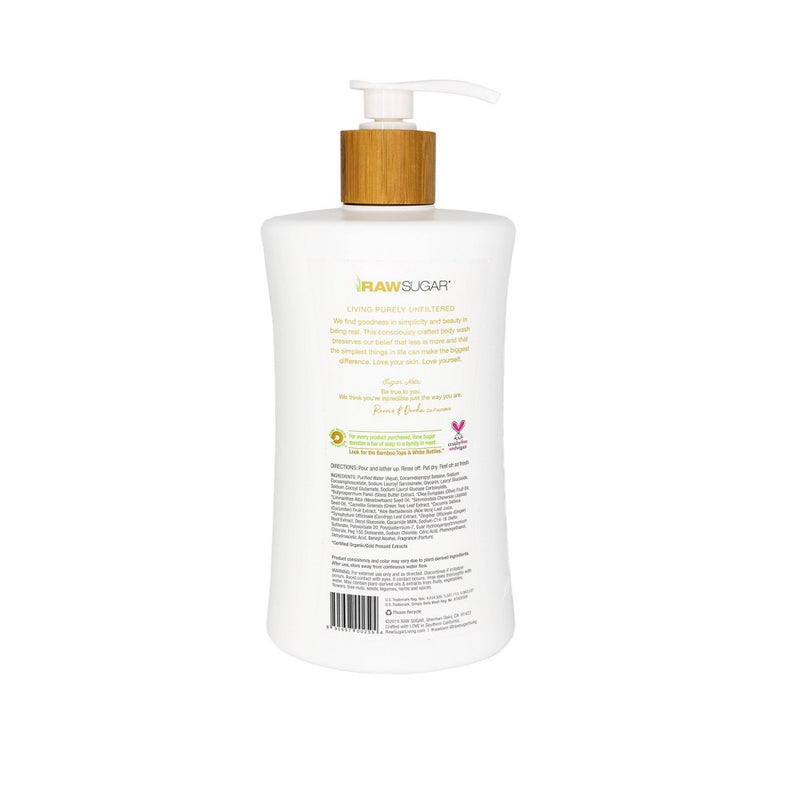 Raw Sugar Green Tea + Cucumber + Aloe Vera Sensitive Skin Simply Body Wash - 40 fl oz