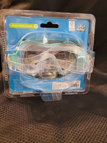 Bring On The Sun Child Swim Mask Ages 4+ Aqua Blue